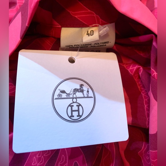 HERMÈS ❌SOLD❌FANTASIE D’ETRIERS PINK WINDBREAKER JACKET NEW 2023 SPRING - Picture 11 of 12